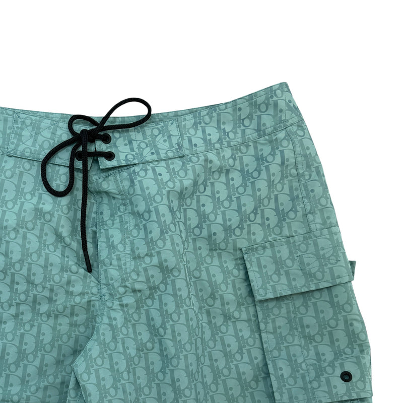 Men's Oblique Swim Shorts Green Size L / W34
