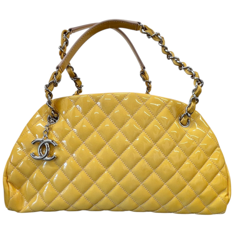 Women's Mademoiselle Bowling Patent Bag Yellow