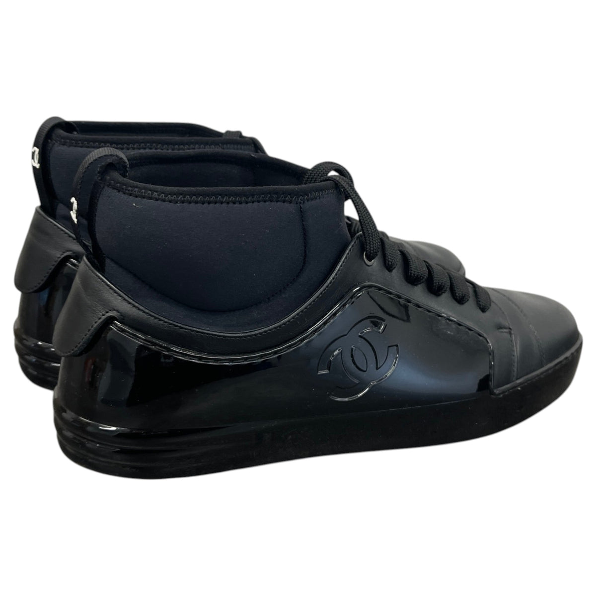 Men's CC Logo High Trainers Black Size UK 8 / EU 42 - Photo 8
