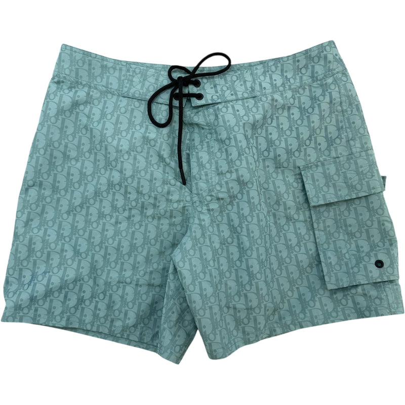 Men's Oblique Swim Shorts Green Size L / W34
