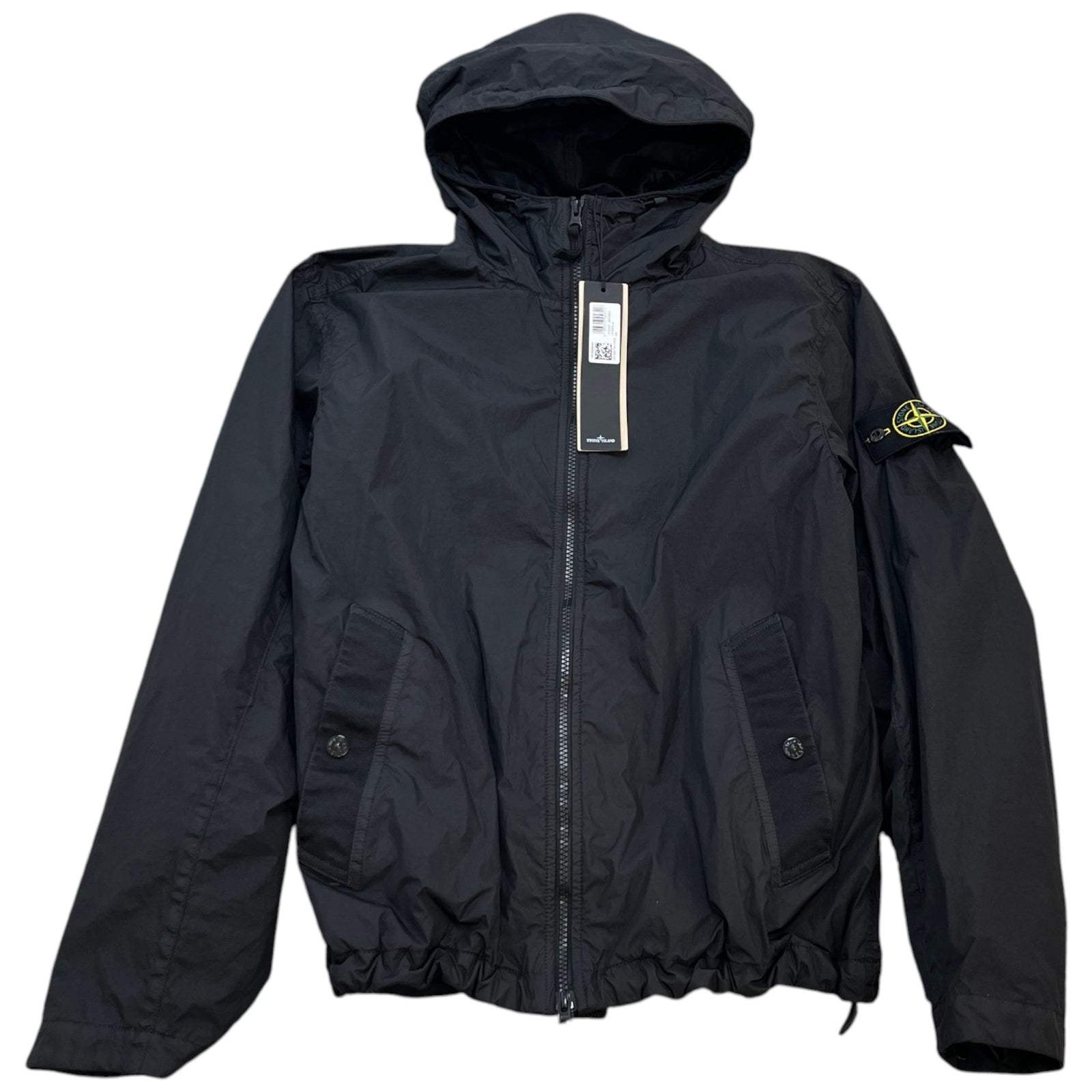 Men's Applique Logo Windbreaker Black Size S - Photo 1