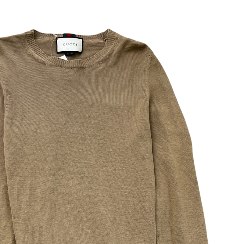 Men's Web Jumper Beige Size L