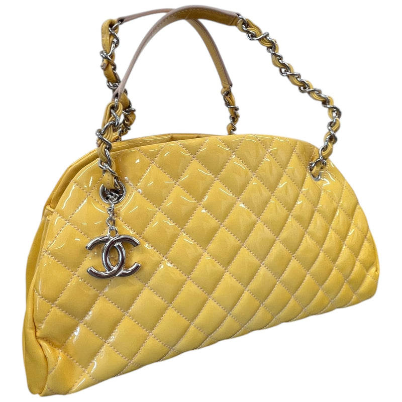 Women's Mademoiselle Bowling Patent Bag Yellow