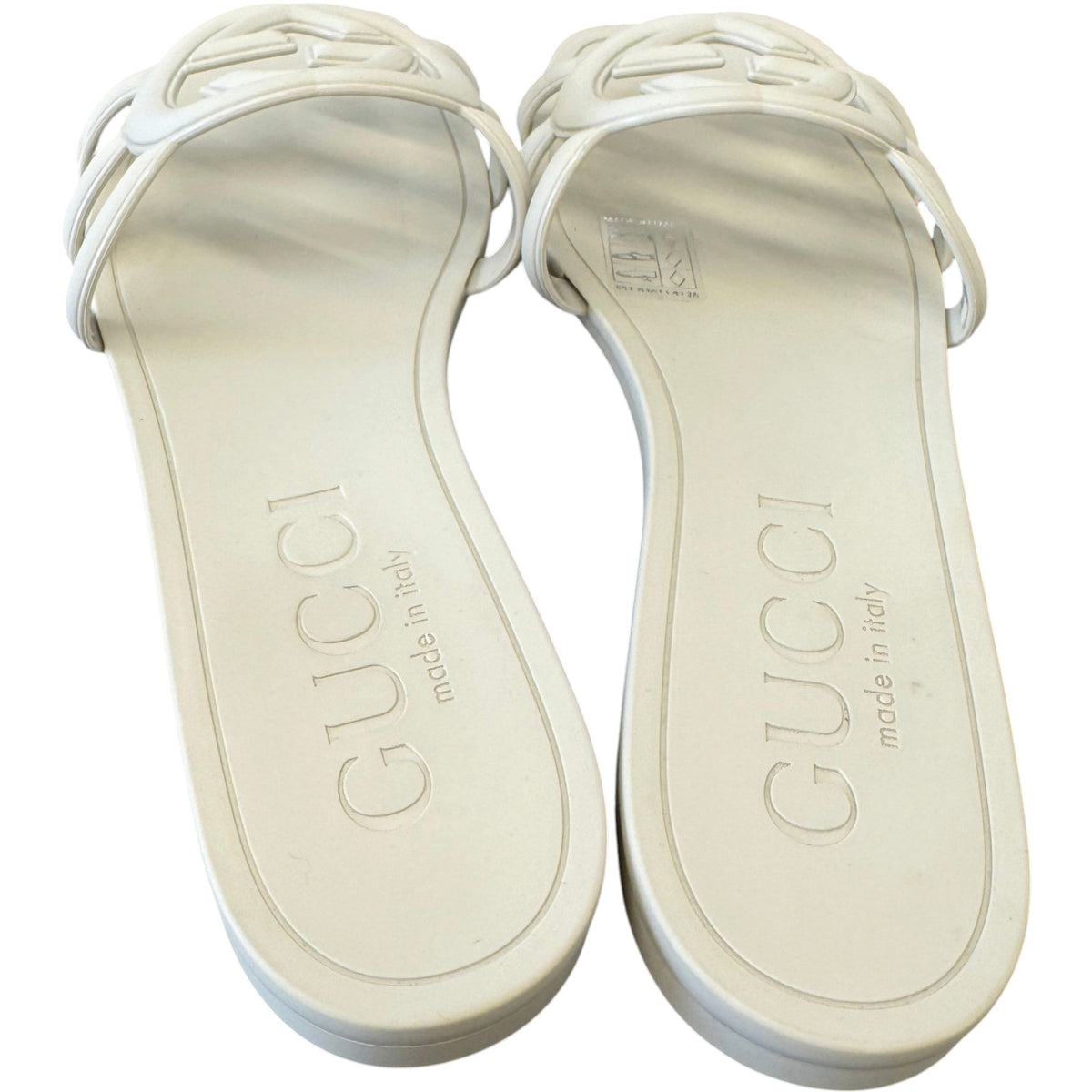 Women's GG Marmont Slides White Size UK 3 / EU 36 - Photo 9