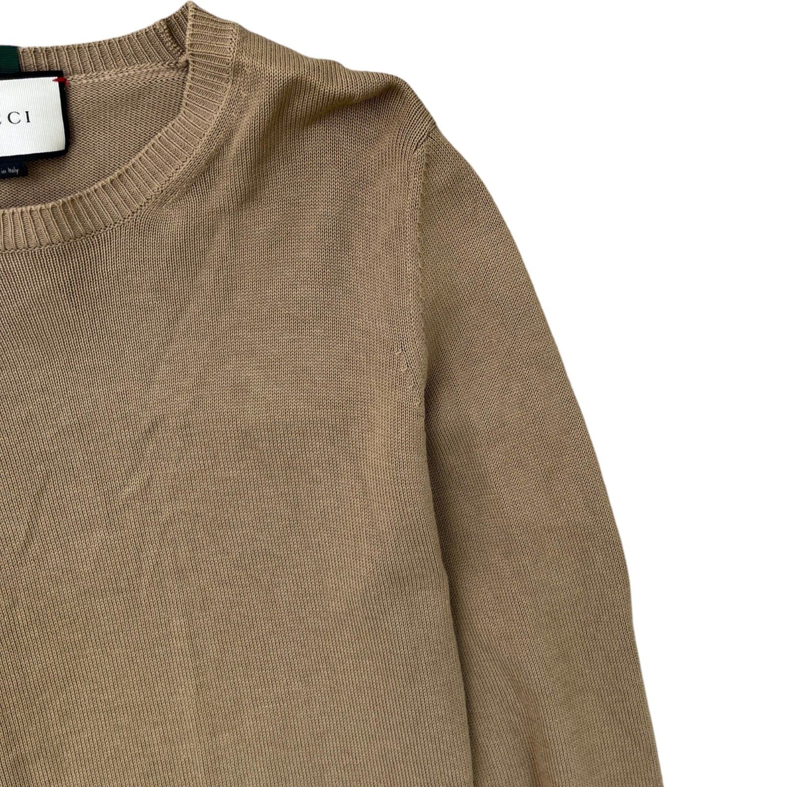 Men's Web Jumper Beige Size L - Photo 5