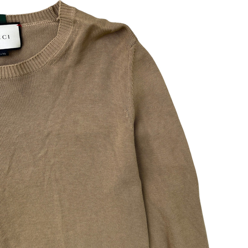 Men's Web Jumper Beige Size L