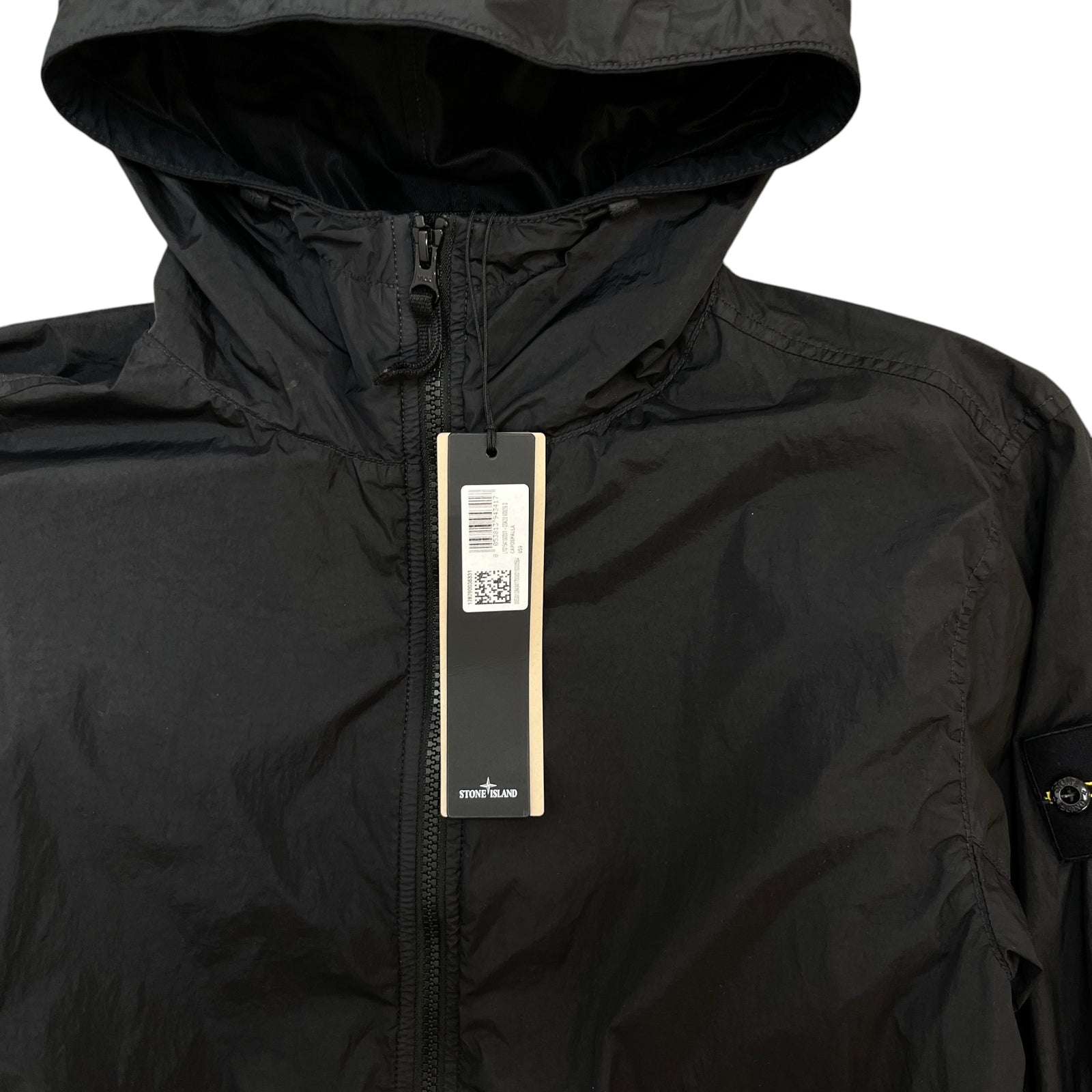 Men's Applique Logo Windbreaker Black Size S - Photo 6