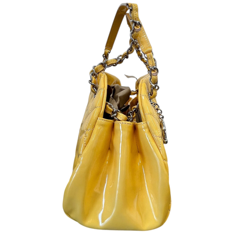 Women's Mademoiselle Bowling Patent Bag Yellow