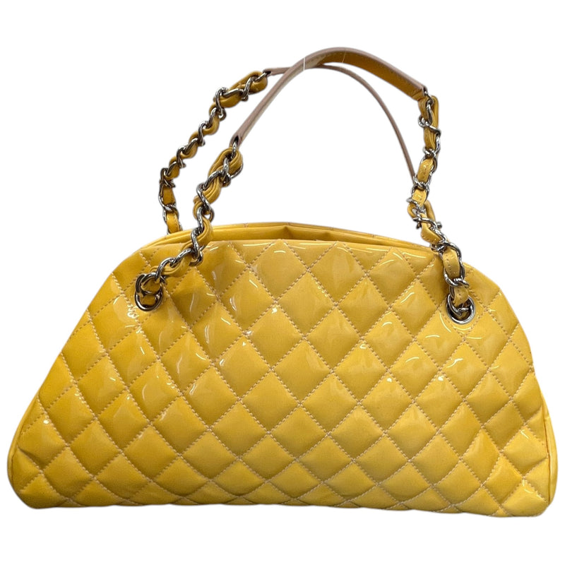 Women's Mademoiselle Bowling Patent Bag Yellow