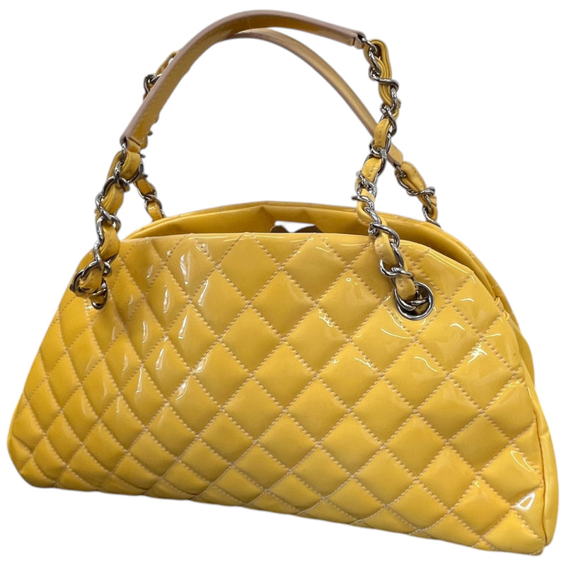 Women's Mademoiselle Bowling Patent Bag Yellow