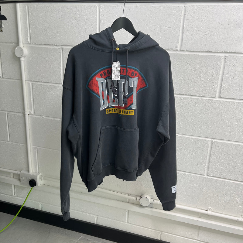 Men's Vintage Logo Hoodie Grey Size S