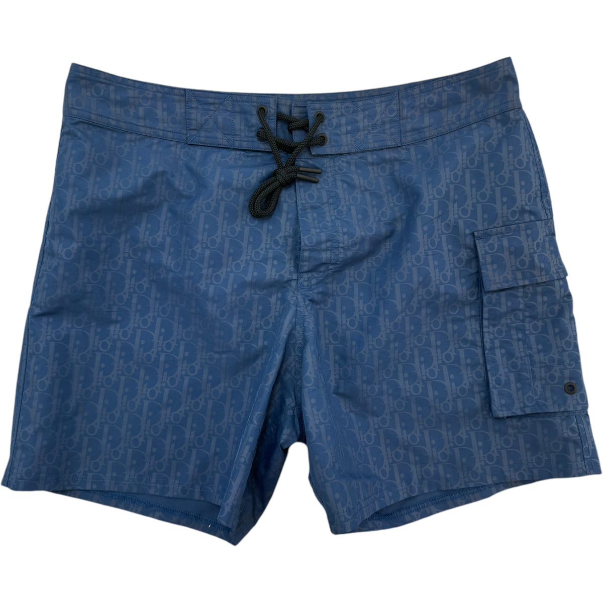 Men's Oblique Swim Shorts Navy Size L / W34 - Photo 1
