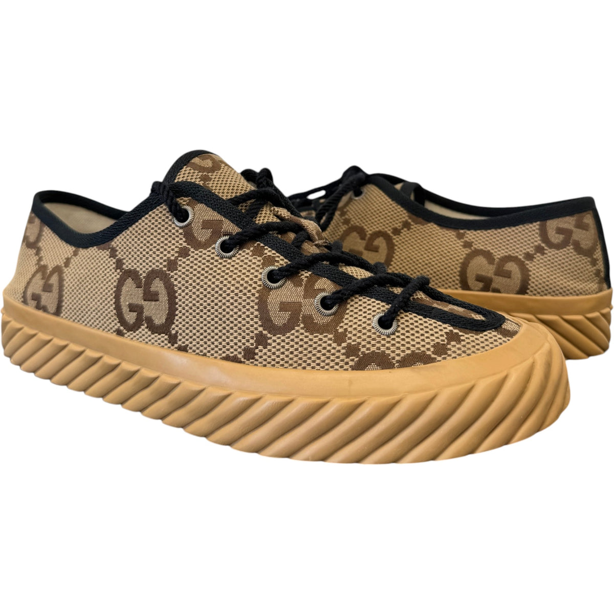 Men's Maxi GG Low Trainers Beige Size UK 7 / EU 41 - Photo 3