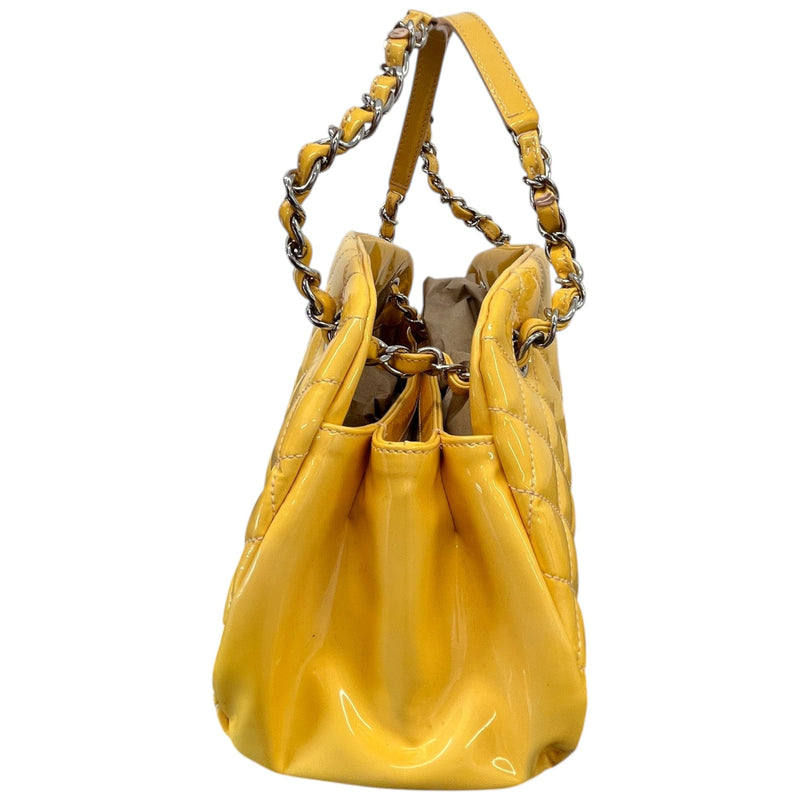 Women's Mademoiselle Bowling Patent Bag Yellow