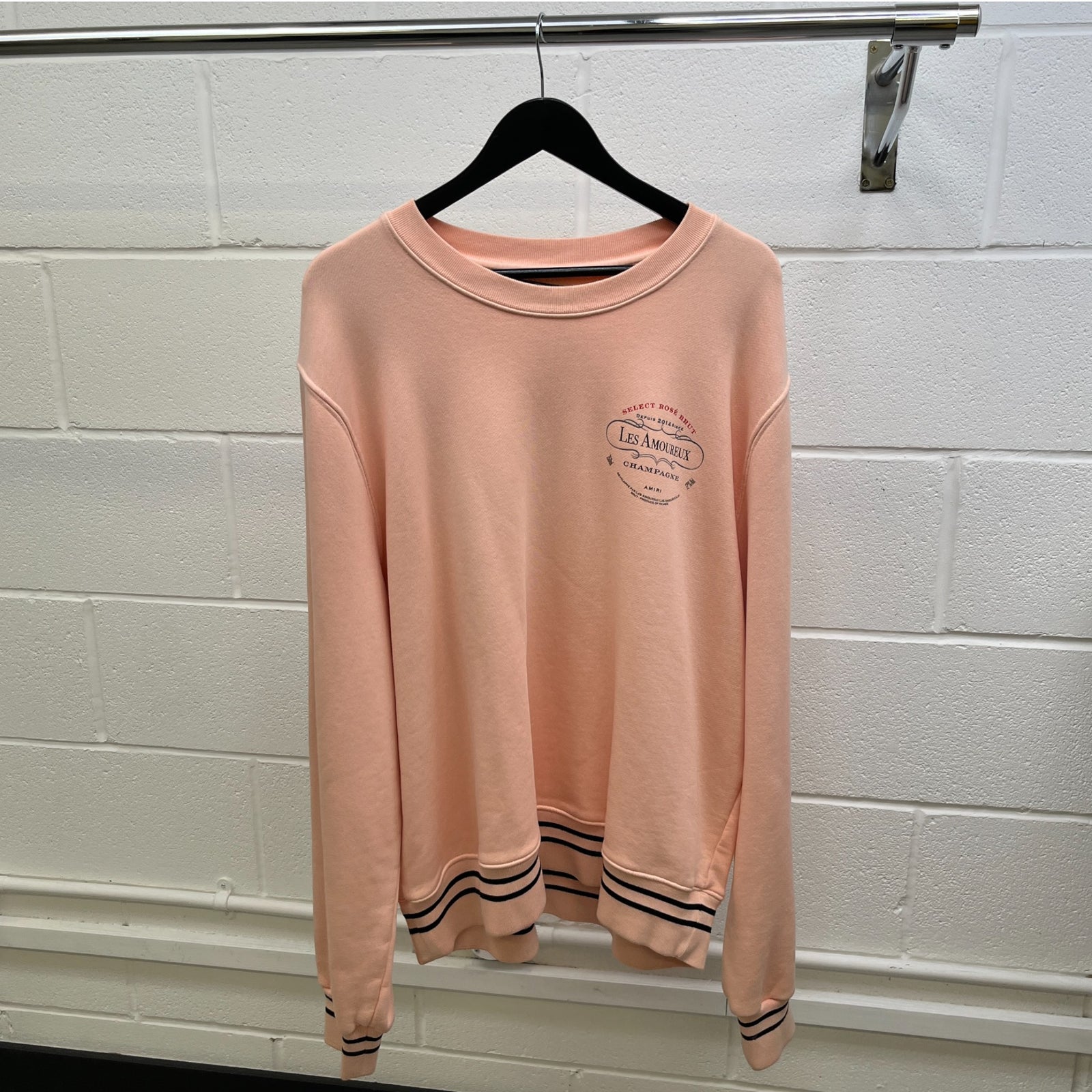 Men's Logo Print Sweatshirt Pink Size XL - Photo 8