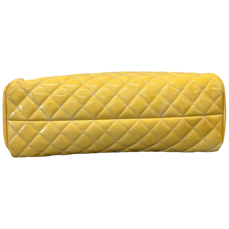 Women's Mademoiselle Bowling Patent Bag Yellow