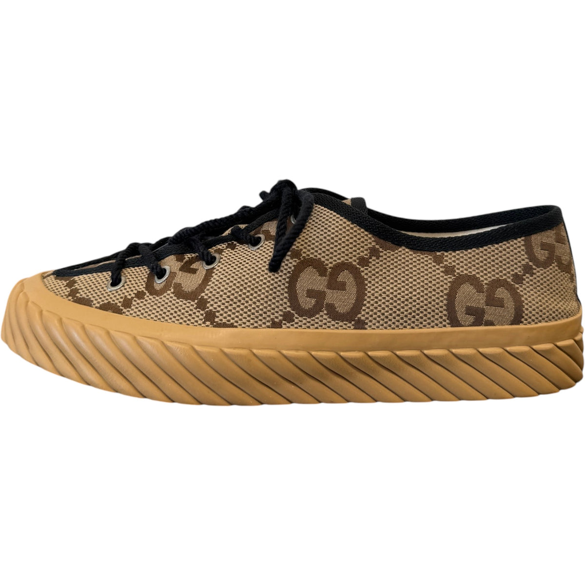 Men's Maxi GG Low Trainers Beige Size UK 7 / EU 41 - Photo 4