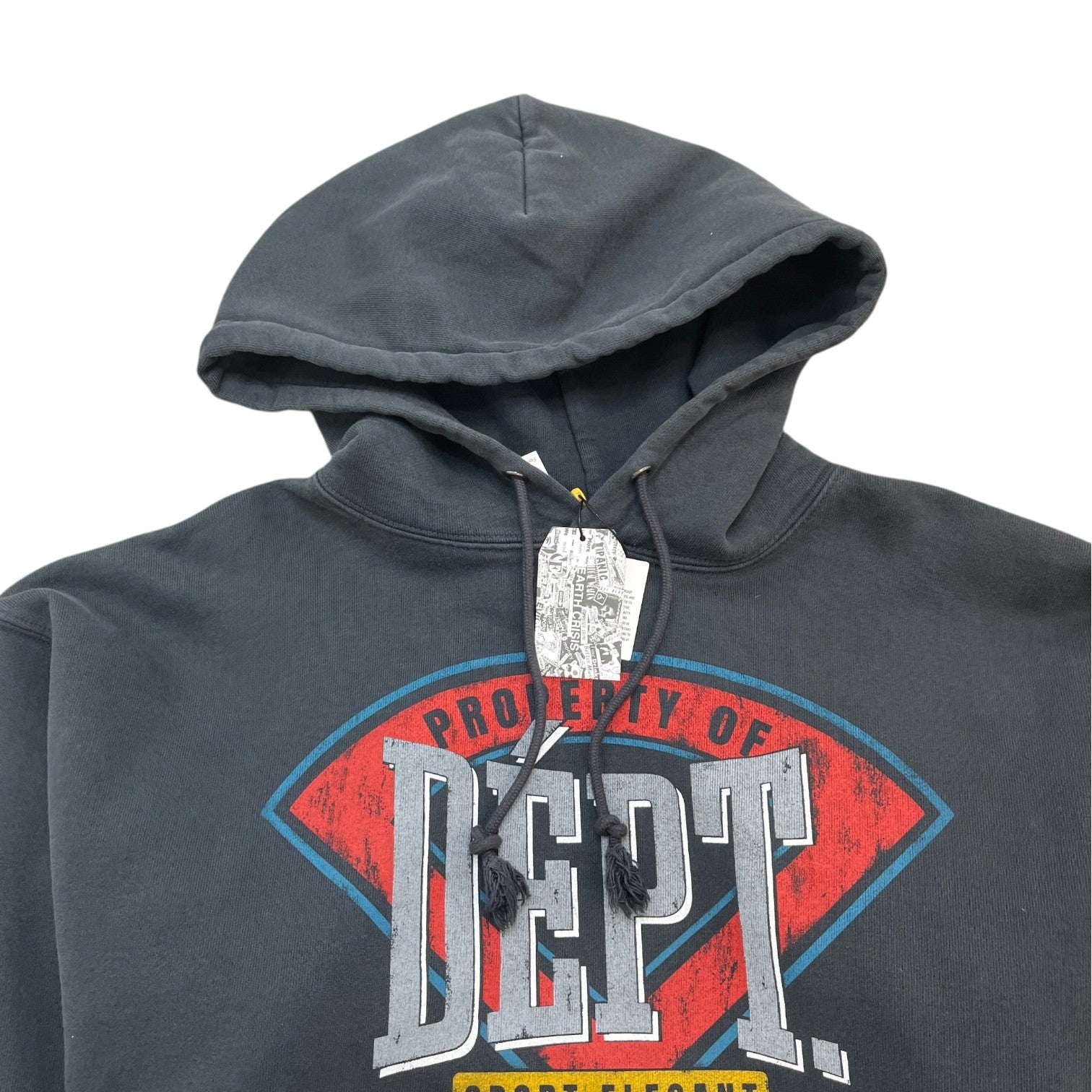 Men's Vintage Logo Hoodie Grey Size S - Photo 5