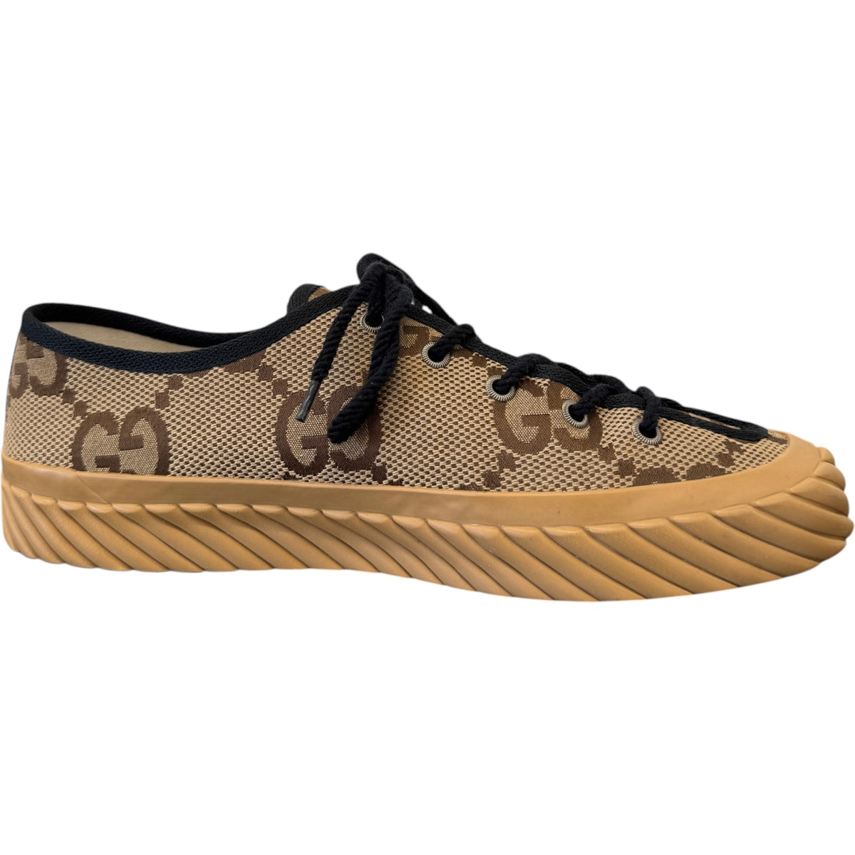 Men's Maxi GG Low Trainers Beige Size UK 7 / EU 41 - Photo 5