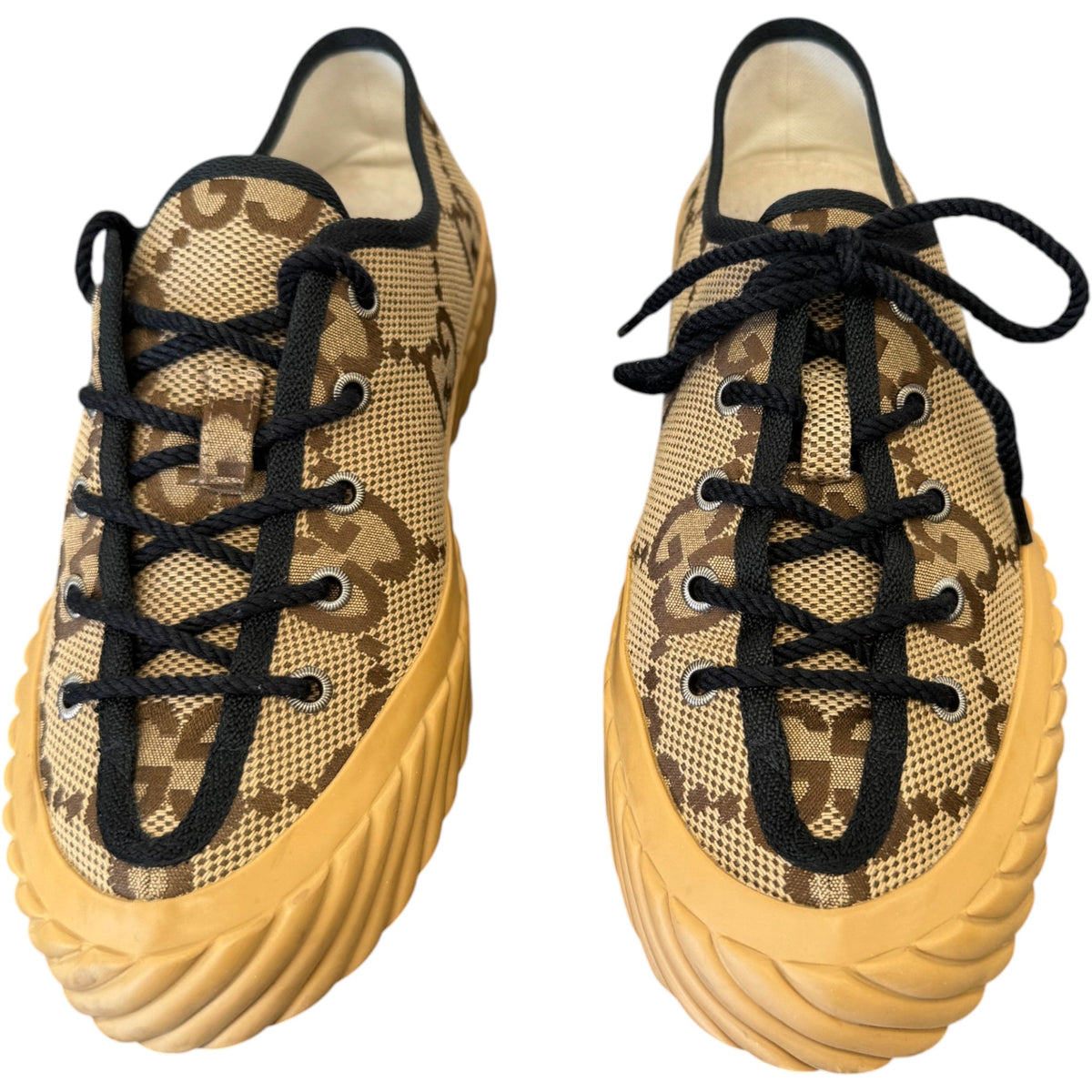 Men's Maxi GG Low Trainers Beige Size UK 7 / EU 41 - Photo 6