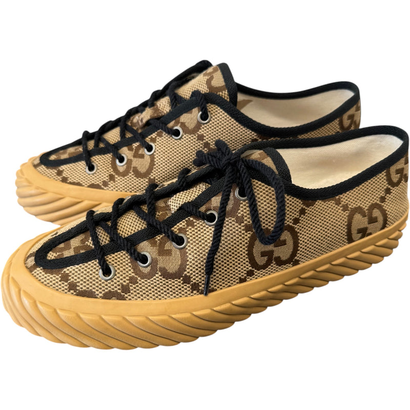 Men's Maxi GG Low Trainers Beige Size UK 7 / EU 41