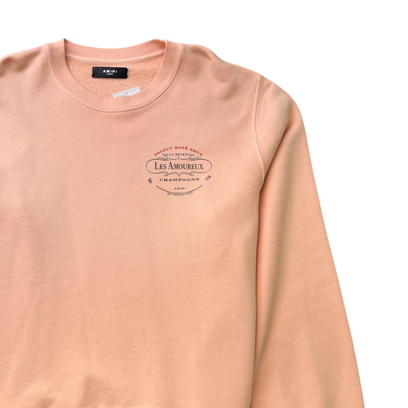 Men's Logo Print Sweatshirt Pink Size XL