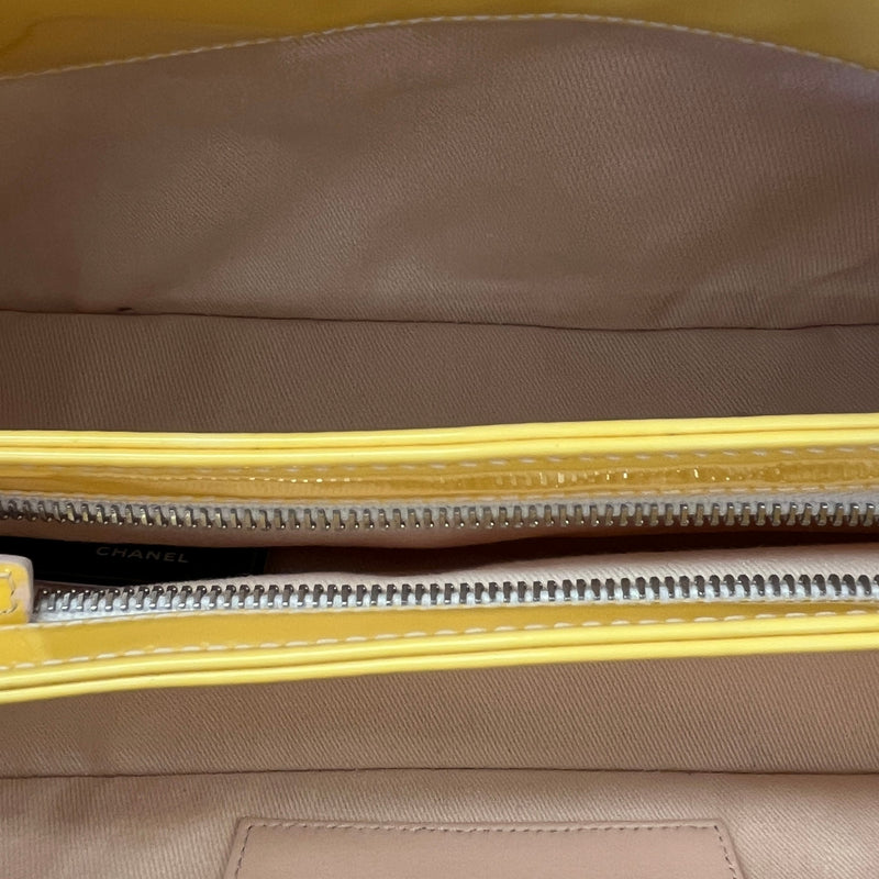 Women's Mademoiselle Bowling Patent Bag Yellow