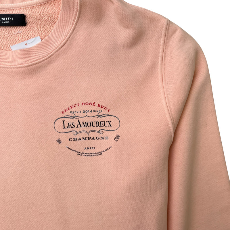 Men's Logo Print Sweatshirt Pink Size XL