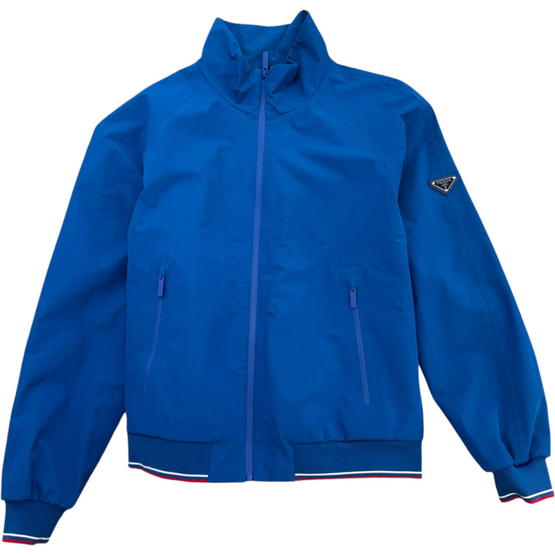 Men's Plaque Logo Windbreaker Blue Size M