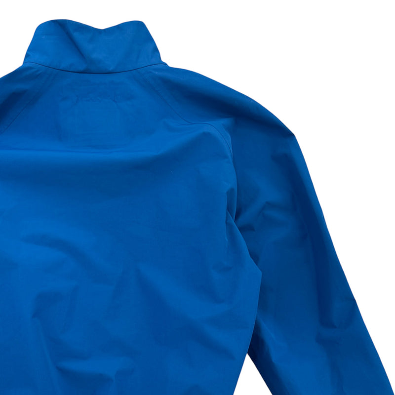 Men's Plaque Logo Windbreaker Blue Size M
