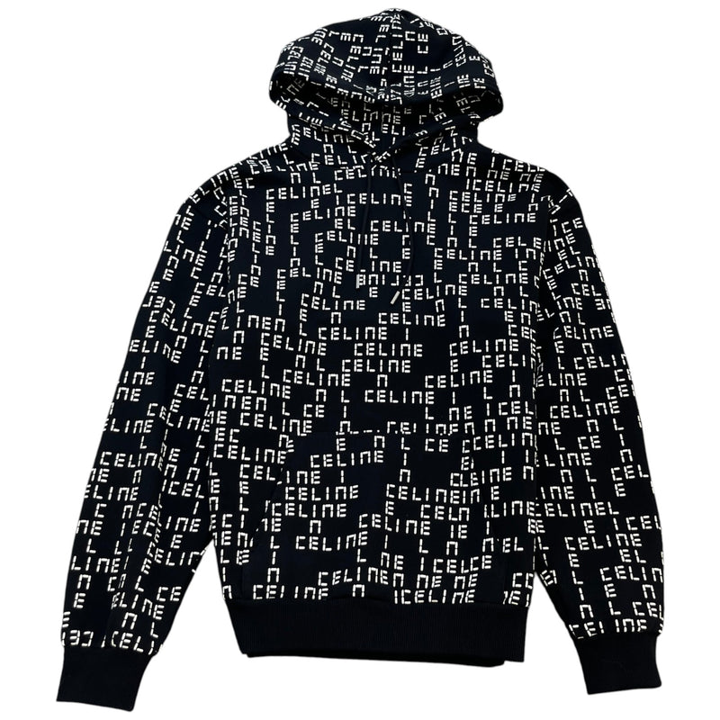 Men's all over logo Hoodie Black Size L