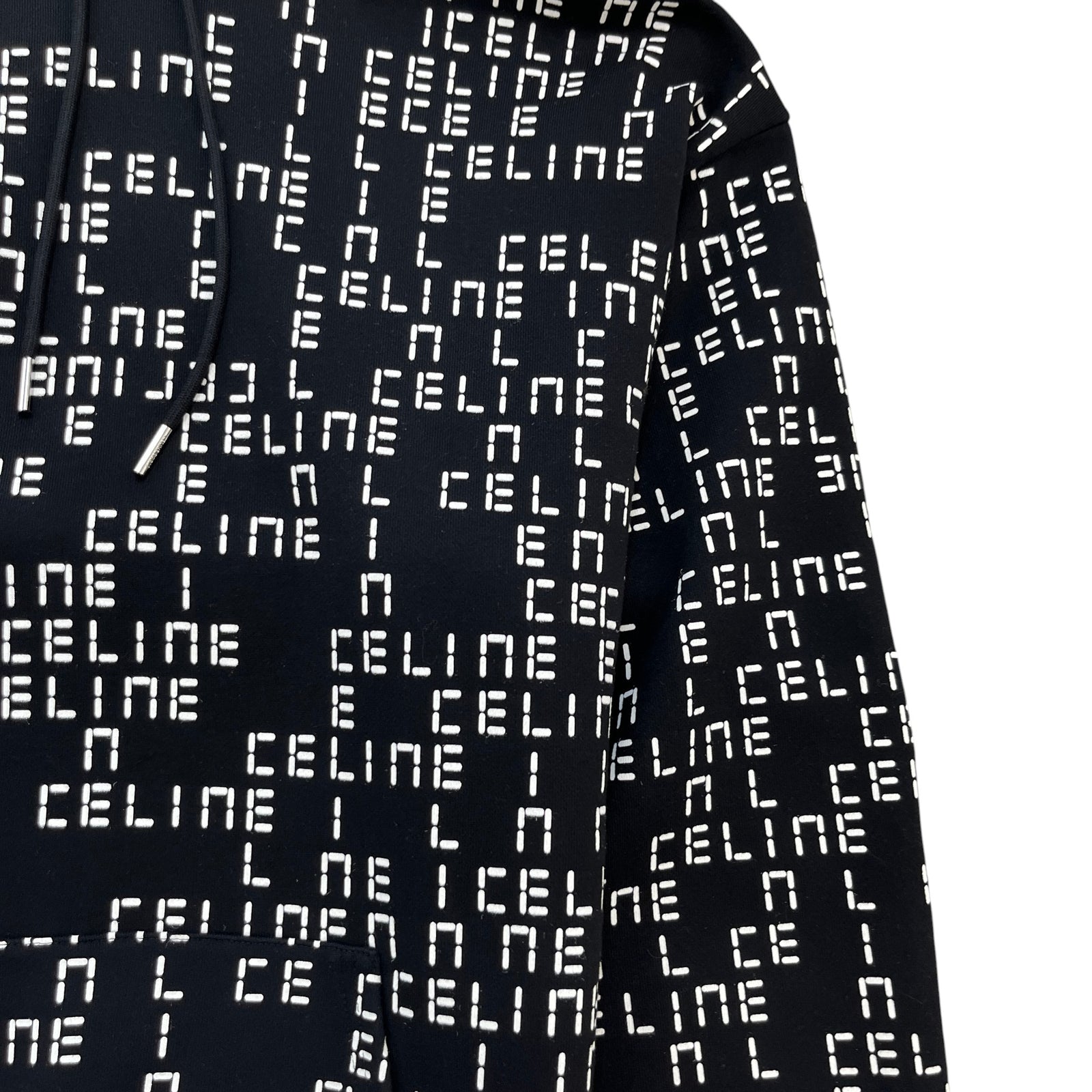 Men's all over logo Hoodie Black Size L - Photo 5