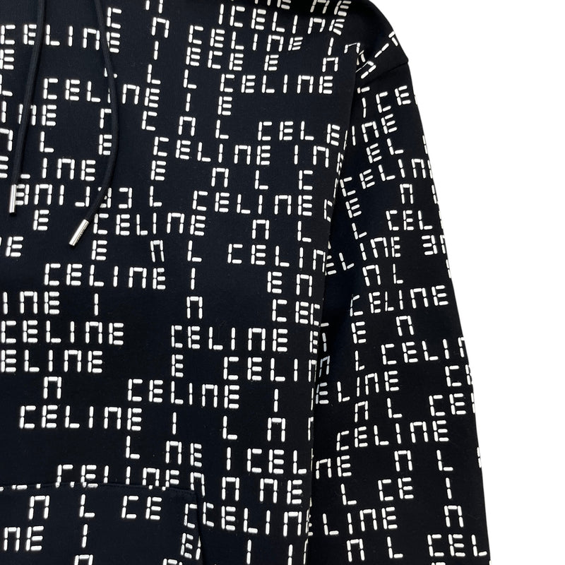 Men's all over logo Hoodie Black Size L