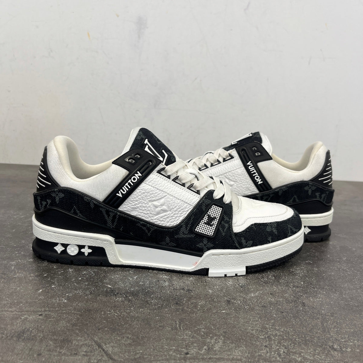 Men's LV Low Trainers Black Size UK 7.5 / EU 41.5 - Photo 12