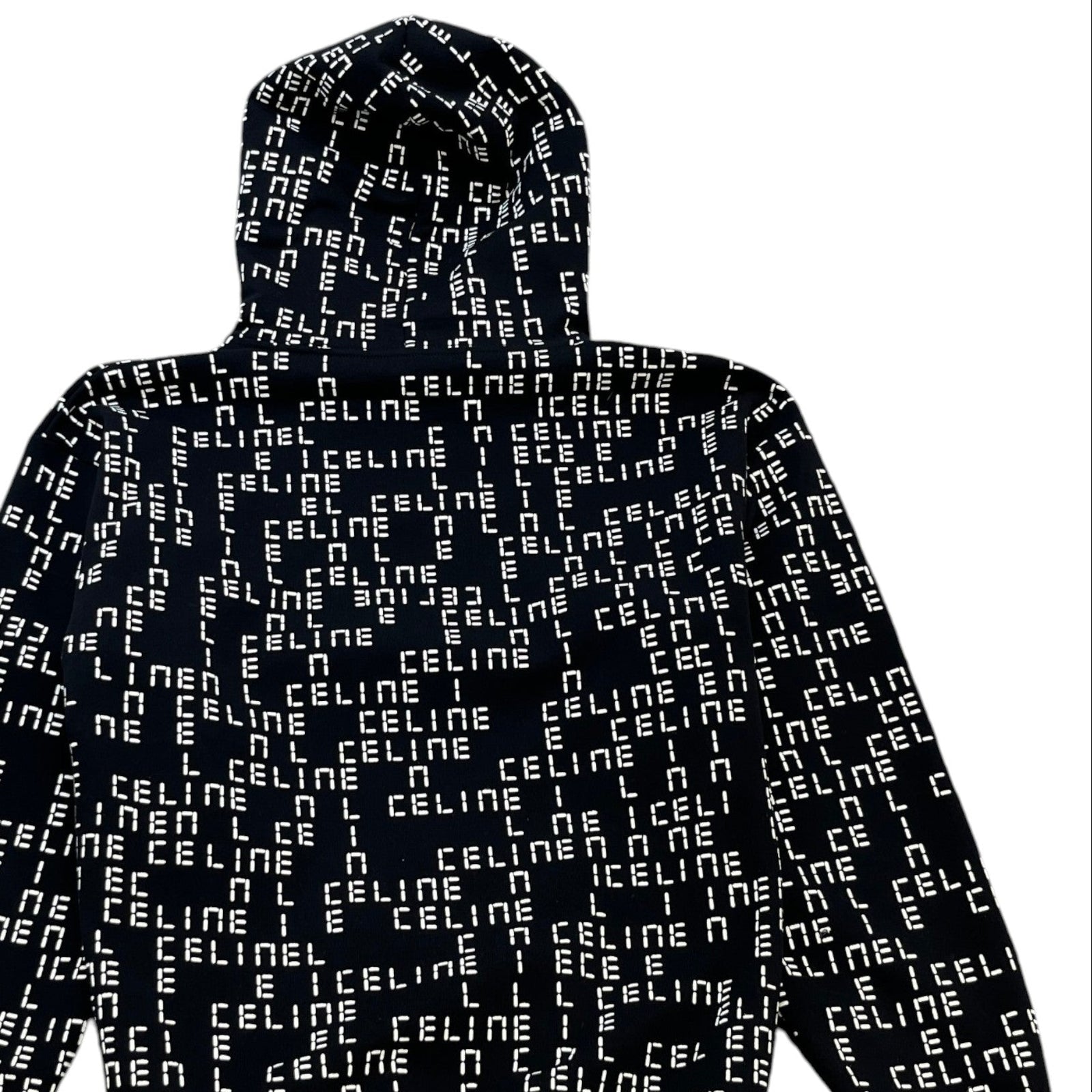Men's all over logo Hoodie Black Size L - Photo 4