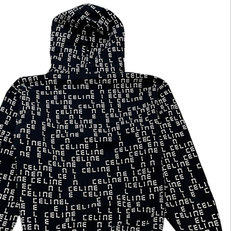 Men's all over logo Hoodie Black Size L