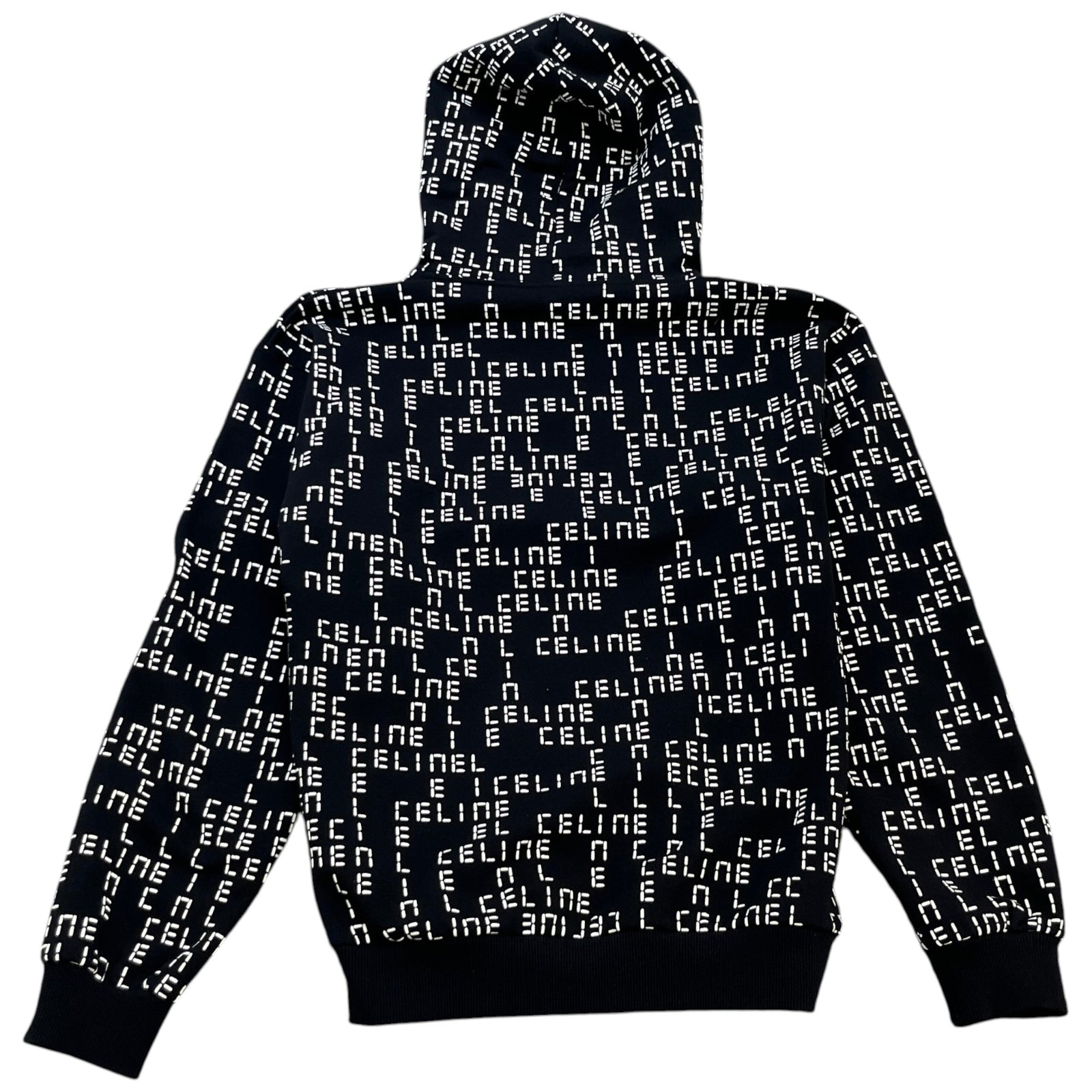 Men's all over logo Hoodie Black Size L - Photo 2
