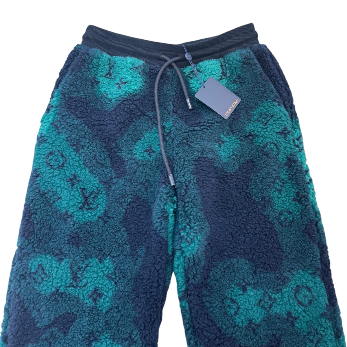 Men's Monogram Camo Fleece Joggers Green Size L / W34 - Photo 3
