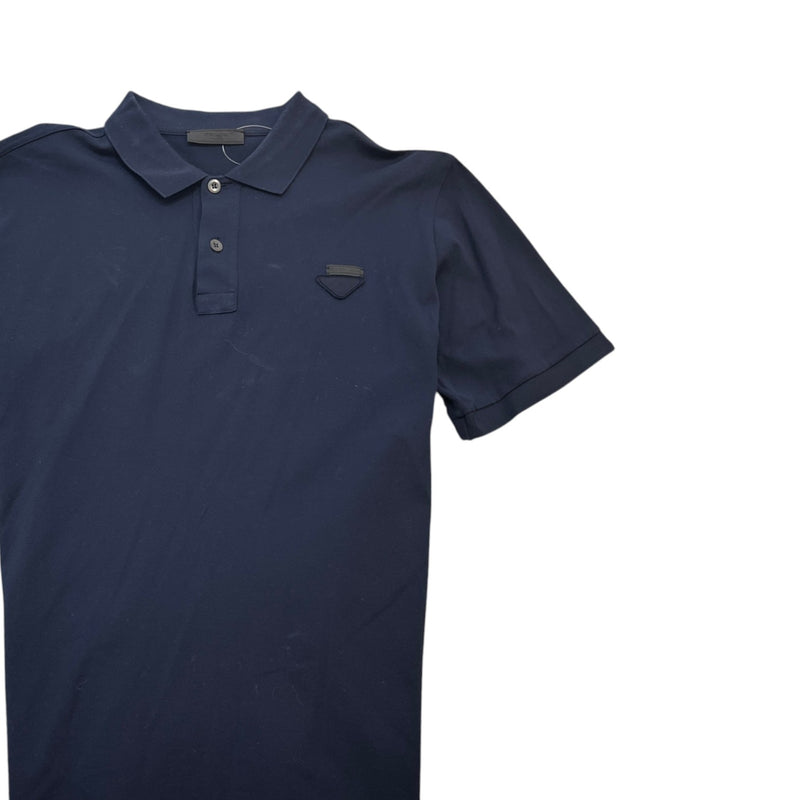 Men's Triangle Logo Polo Shirt Navy Size L
