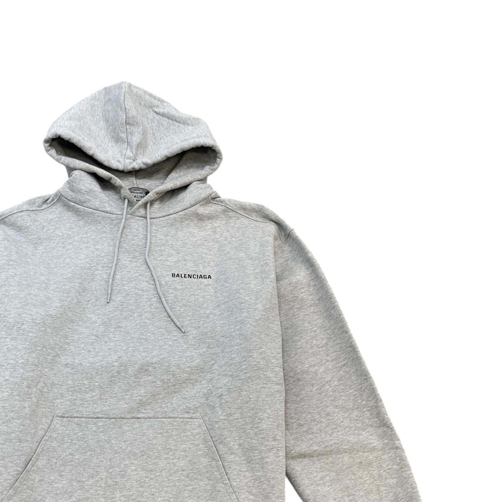 Men's Logo Print Hoodie Grey Size XL - Photo 3