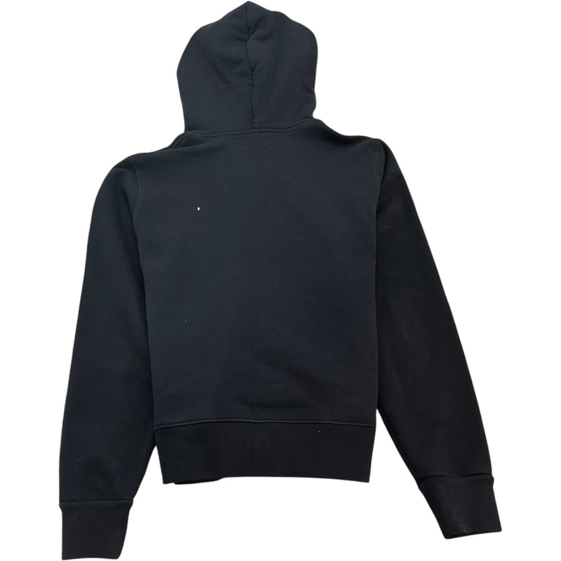 Men's Logo Print Hoodie Black Size S