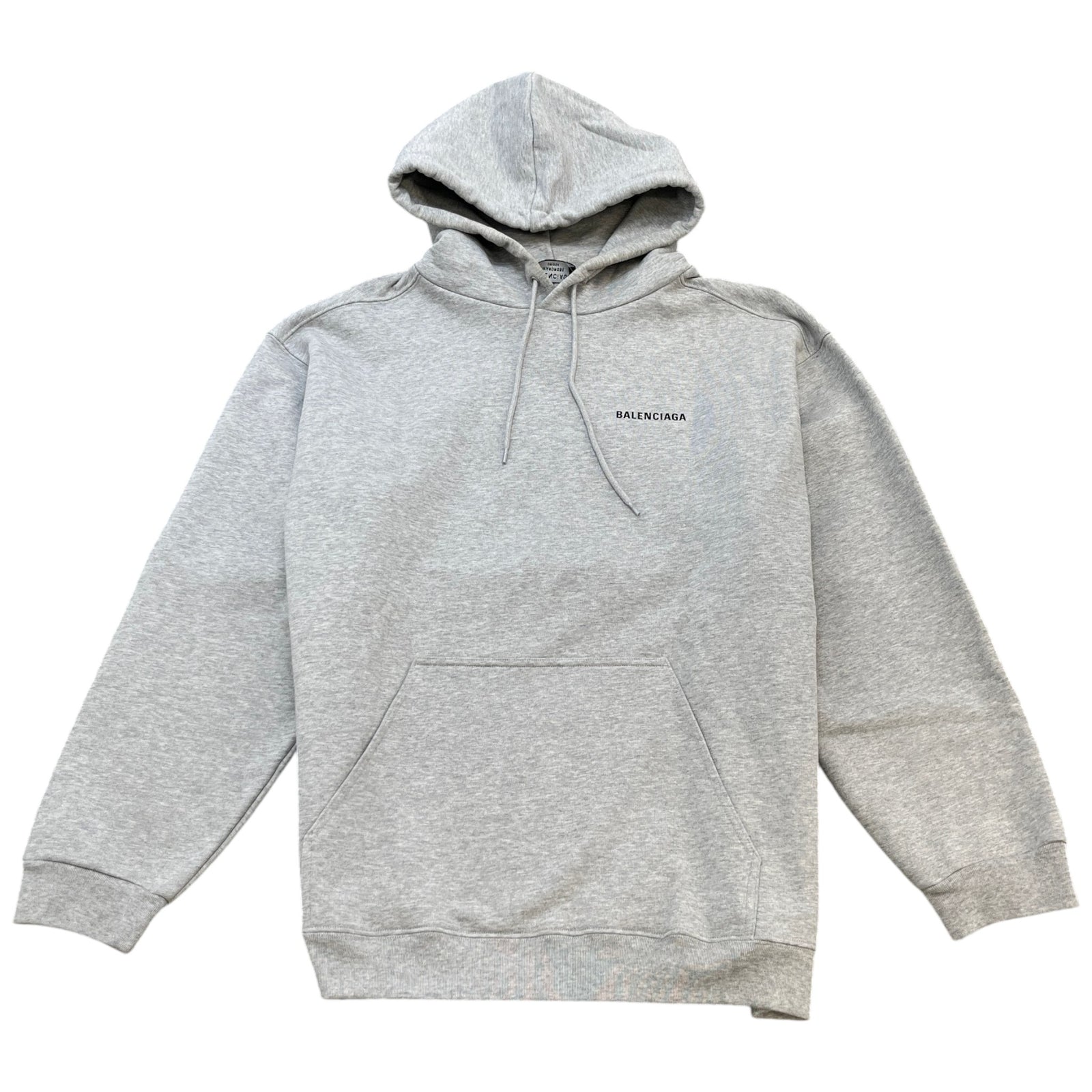 Men's Logo Print Hoodie Grey Size XL - Photo 1