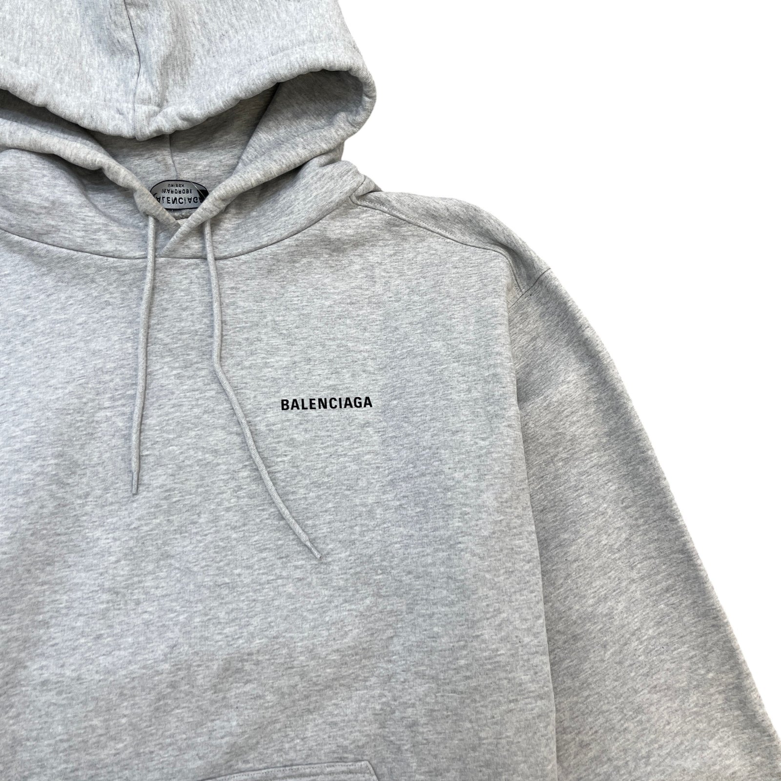 Men's Logo Print Hoodie Grey Size XL - Photo 5