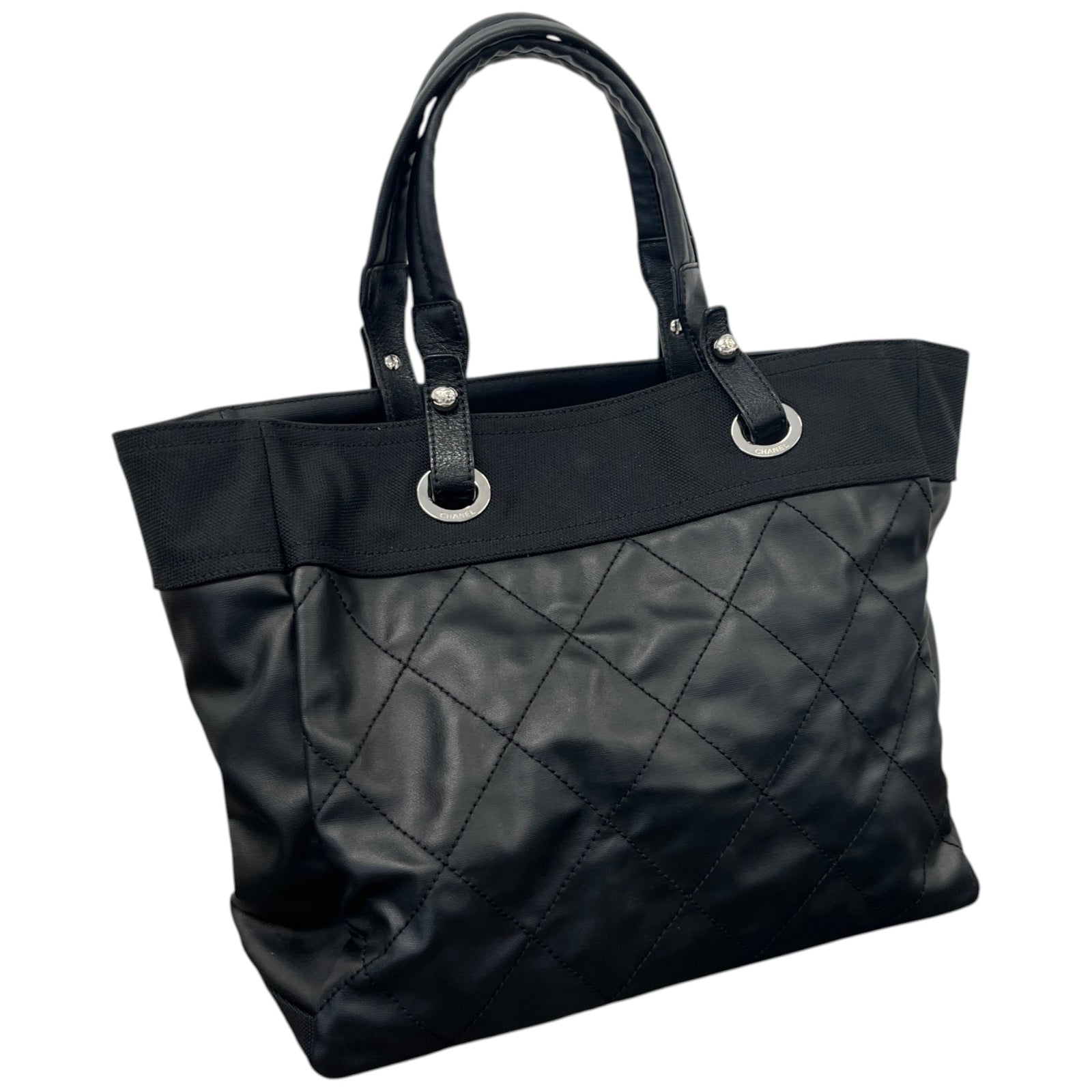 Women's CC Paris-Biarritz Tote Handbag Black - Photo 8