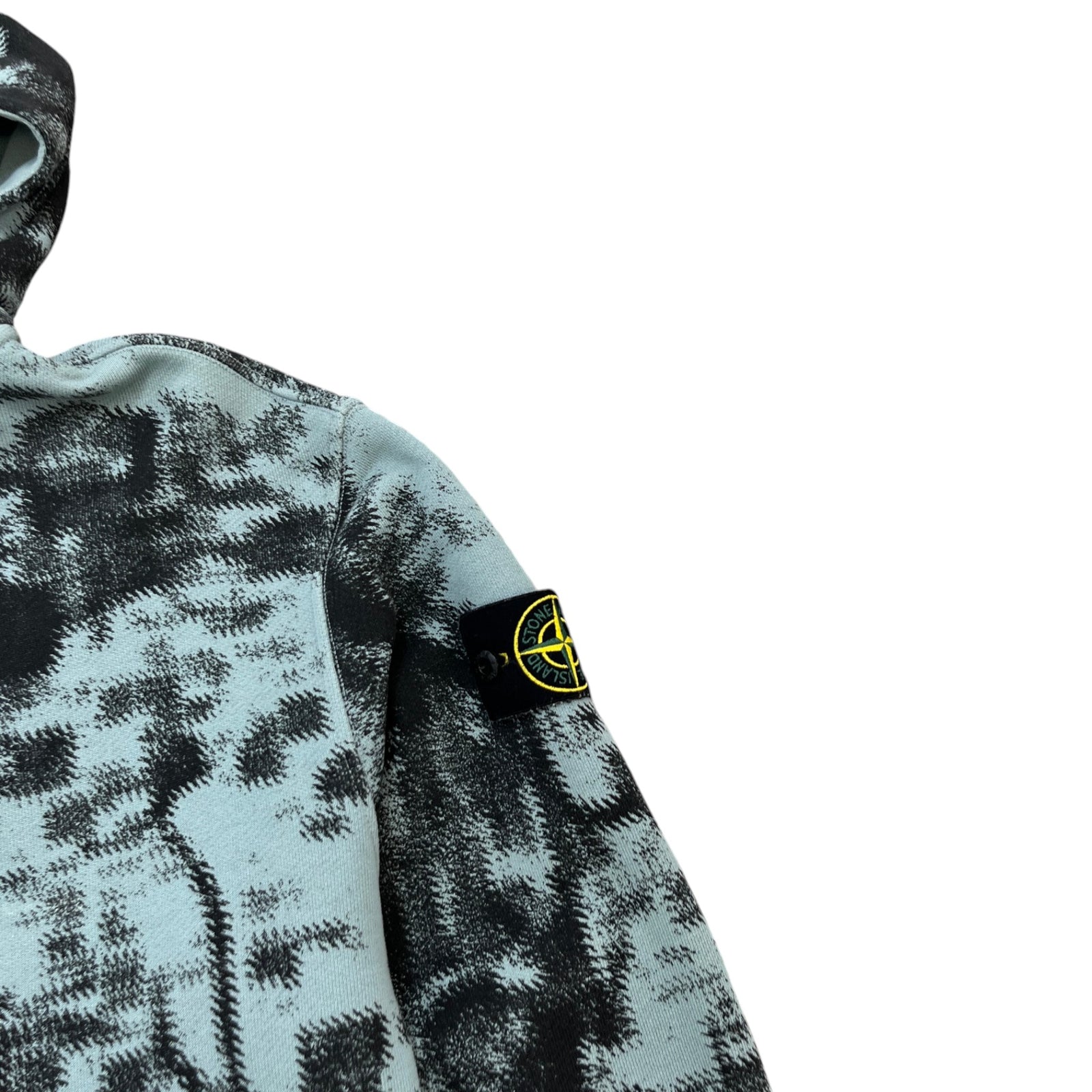 Men's 2024 Camouflage Hoodie Blue Size M - Photo 6