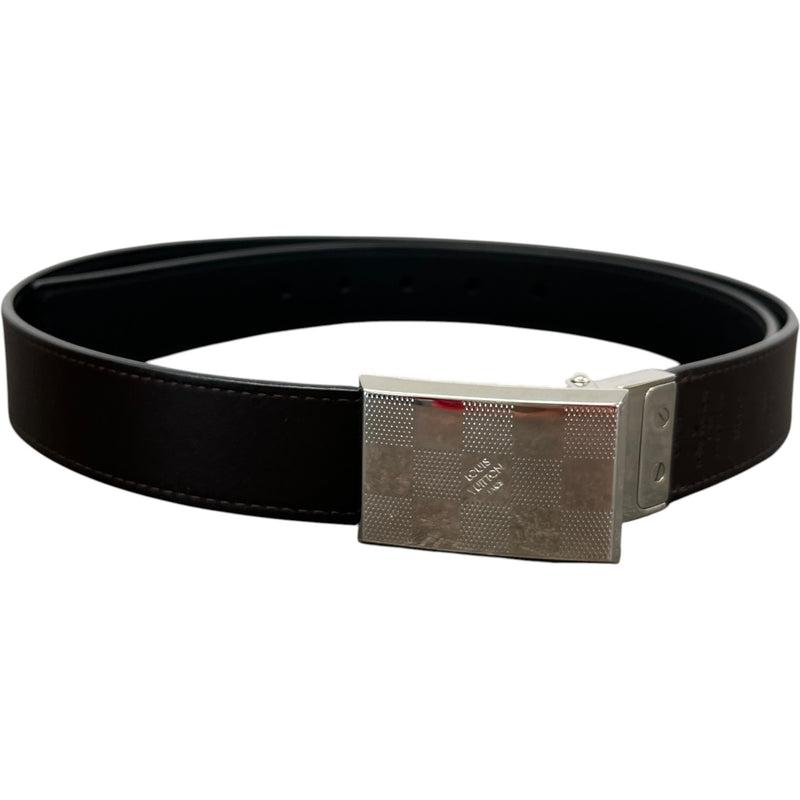 Men's Damier Inventeur Reversible Belt Black Size Waist 34"