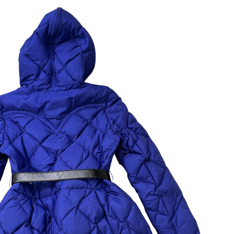 Women's Quilted Belted Down Jacket Purple Size IT 38 / UK 6