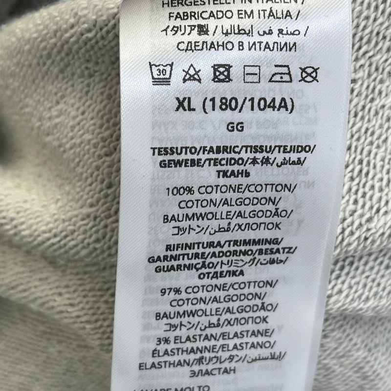 Men's Logo Print Hoodie Grey Size XL