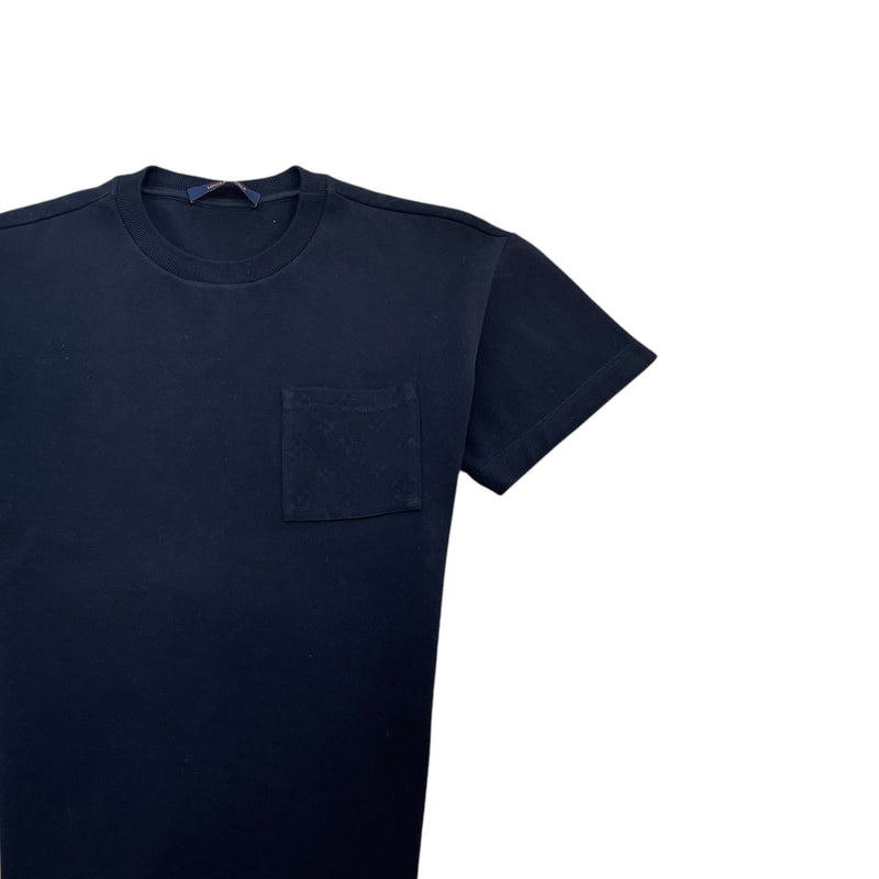 Men's Half Damier Pocket Top Navy Size XS