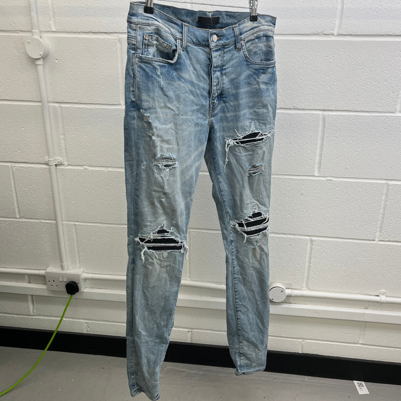 Men's Mx1 Distressed Jeans Blue Size Waist 32"